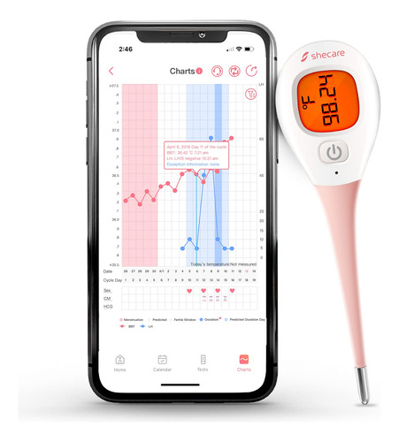 Shecare Termmetro Corporal Basal Digital Para Ovulacin Con R