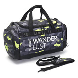 Bolso De Viaje Wanderlust Hombre Mujer Bolso De Mano Cabina Urbano Viaje Tira De Viaje Desmontable Regulable Camuflado Gris Y Amarillo