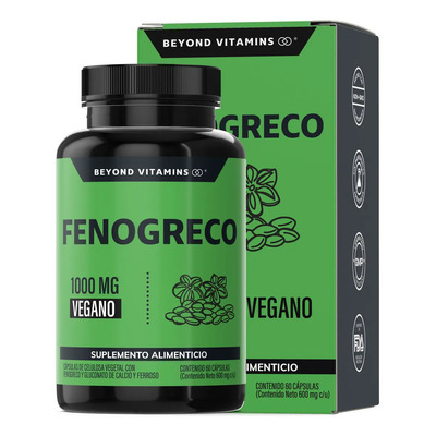 Beyond Vitamins | Fenogreco 1000mg Con Calcio Y Hierro | Fenogreco Aguaje - Vegano Y Sin Rellenos | Fenugreek - Vitaminas Mujer \u002F Hombre - 60 Caps | MercadoLibre