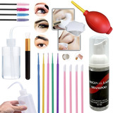 Kit Completo Para Limpieza De Cejas Y Pestañas Shampo Secado