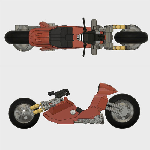 Archivo *.stl Para Impresora 3d:  Akira Motocicleta Kaneda