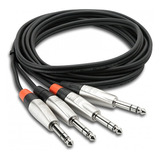 Cable Dual Audio Balance Plug 1/4  Trs 4,5mt Hosa Hss-015x2 