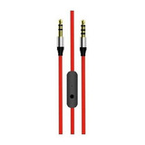 Cable Auxiliar Con Microfono Boton Plano Plug 3,5mm 1 Metro