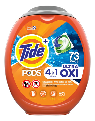 Detergente Para Ropa X 73 Pastillas Tide Plus Oxi