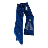 Calça Infantil Country Jeans Flare Santa Strass 