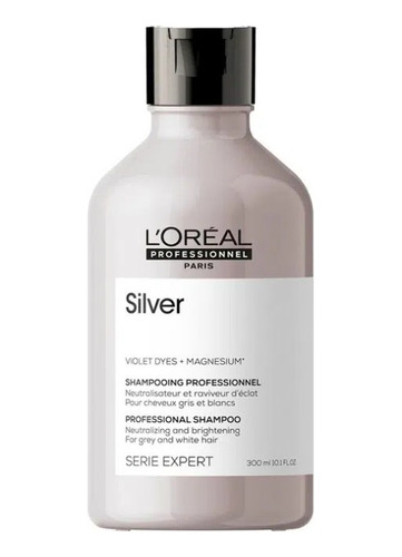 Shampoo Silver Loreal Serie Expert 300ml.