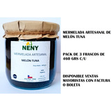 Mermelada Artesanal De Melon Tuna, 3 Frascos De 460 Grs C/u