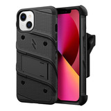 Funda Para iPhone 13 Zizo Bolt + Mica Grado Militar Uso Rudo Nombre Del Diseño Zizo Color Negro