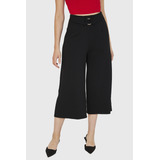 Pantalón Culotte Hebilla Negro Nicopoly