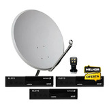 Kit 3 Receptor Digital Satmax 5 Elsys + Antena Lnbf Banda Ku