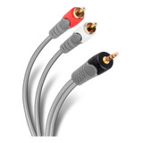 Cable Reforzado Plug 3.5mm A 2 Plug Rca 1.8m Teatro Steren