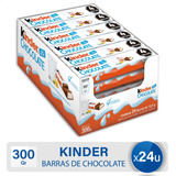 Kinder En Barra De Chocolate Y Cacao X24 Unidades