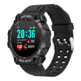 Smartwatch Reloj Inteligente Fd68 Monitoreo Sueño Fitness Color De La Caja Negro