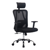 Silla De Oficina Ejecutiva Pro Con Apoya Brazos Ajustables Color Negro Material Del Tapizado Mesh