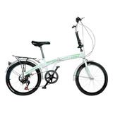 Bicicleta Plegable Lumax 7 Cambios Parrilla Trasera Blanca Color Blanco Tamaño Del Cuadro S