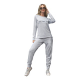 Conjunto Pijama Manga Larga Lencatex Lanilla Invierno Mujer