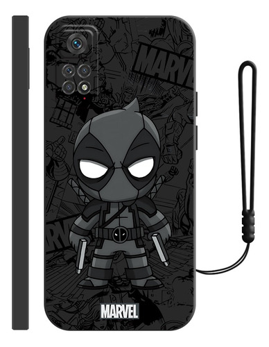 Funda De Silicona Para Xiaomi Diseño De Deadpool + Correas