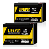 Feuruetc Bateria Lifepo4 De Ciclo Profundo De 12 V 12 Ah, Ma