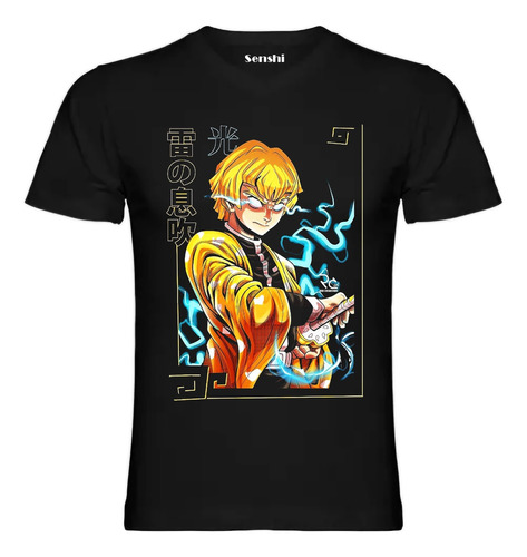 Polera Zenitsu Demon Slayer- Kimetsu No Yaiba Anime Cod 002