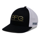 Gorra Unisex Pfg Con Ganchos, De Malla, Negro/dora.