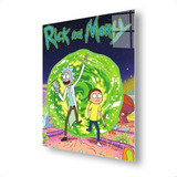 Cuadro Metalico Rick Y Morty Caricatura Arte Aluminio 