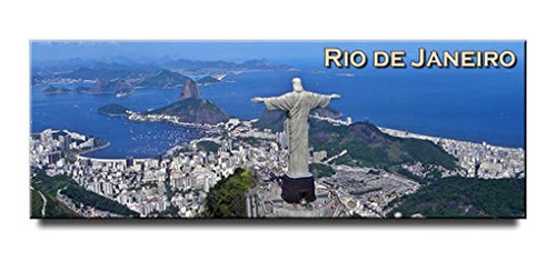 Imán ''panorámico De Río De Janeiro Brasil Cristo Redentor''