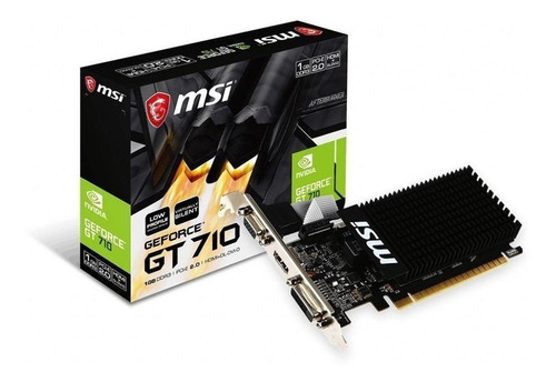 Tarjeta De Video Nvidia Msi  Geforce 700 Series Gt 710 Gt 710 1gd3h Lp 1gb