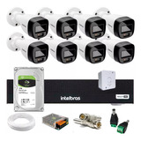 Kit 8 Cameras Full Color Intelbras Dvr 16ch Intelbras Hd 1 T