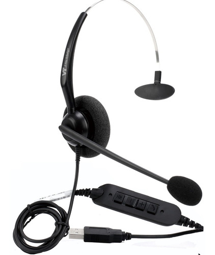 Vincha Cabezal Vt2000 Mono Usb Símil Audio 628 Plantronics 