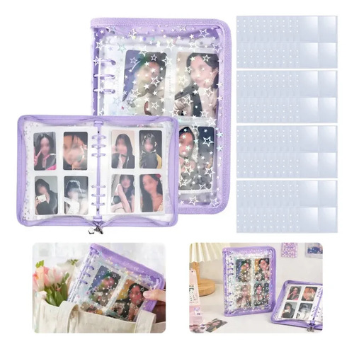 Carpeta Binder A5 Pulgadas Transparente Photocards 40 Hojas
