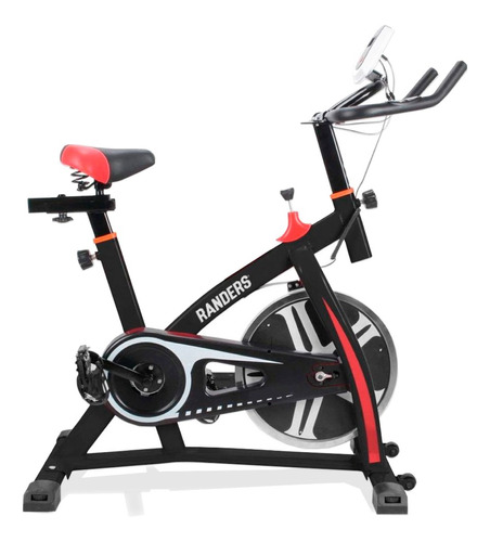 Bicicleta Fija Randers Arg-842sp Para Spinning Color Negro Y Rojo