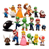 Kit Lote De Bonecos Miniaturas Nintendo Super Mario Bros G4