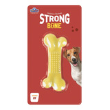 Brinquedo Mordedor Osso Flexível Strong Bone Pet Pp Cor Amarelo