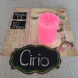 Cirio Liso - Color Rosa - Mediano I 1 Pieza