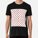 Remera Corazón Amor Símbolo Vector San Valentín Fondo Rojo D