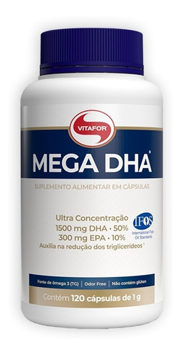 Mega Dha 1500mg Vitafor Com 120 Cápsulas