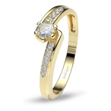 Anillo De Compromiso Airlia Amelie Joyas Diamante Natural