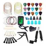 Kit De Accesorios Para Guitarra Acústica Cuerdas 60 Piezas