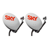 Antenas Parabólica Sky  Kit Com 2 Antenas  60 Cm