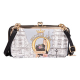 Cartera Maite Nicole Lee Estampada Con Broche Kisslock Ss23 Color Dreaming The City