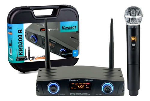 Microfone Karsect Krd 200r M Uhf Recarregável Único