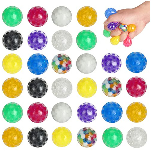 Paquete De 20 Mini Bolas Antiestrés, Coloridas Bolas Blanda