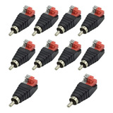 Conector Rca Para Cable De Alambre De Altavoz, 10 Unidades