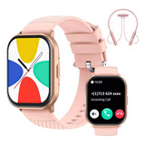 Smartwatch Mujer 2.01'' Reloj Inteligente Con Audífonos Rosa