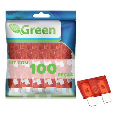 100 X Fusível Automotivo Lâmina Pequeno Kit C/100 Peças 10a