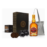 Box Whisky Chivas Regal Extra Vasos Negros Grabados