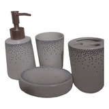 Accesorios De Baño Set 4 Piezas  Pintitas  Cerámica Jer