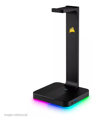 Base Para Auriculares Gamer Corsair St100 7.1 Rgb Usb Color 