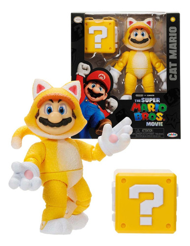 The Super Mario Bros Movie Figura Cat Mario De 5 Pulgadas