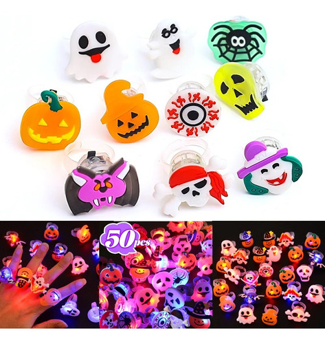 50pcs Anel Infantil De Festa De Halloween